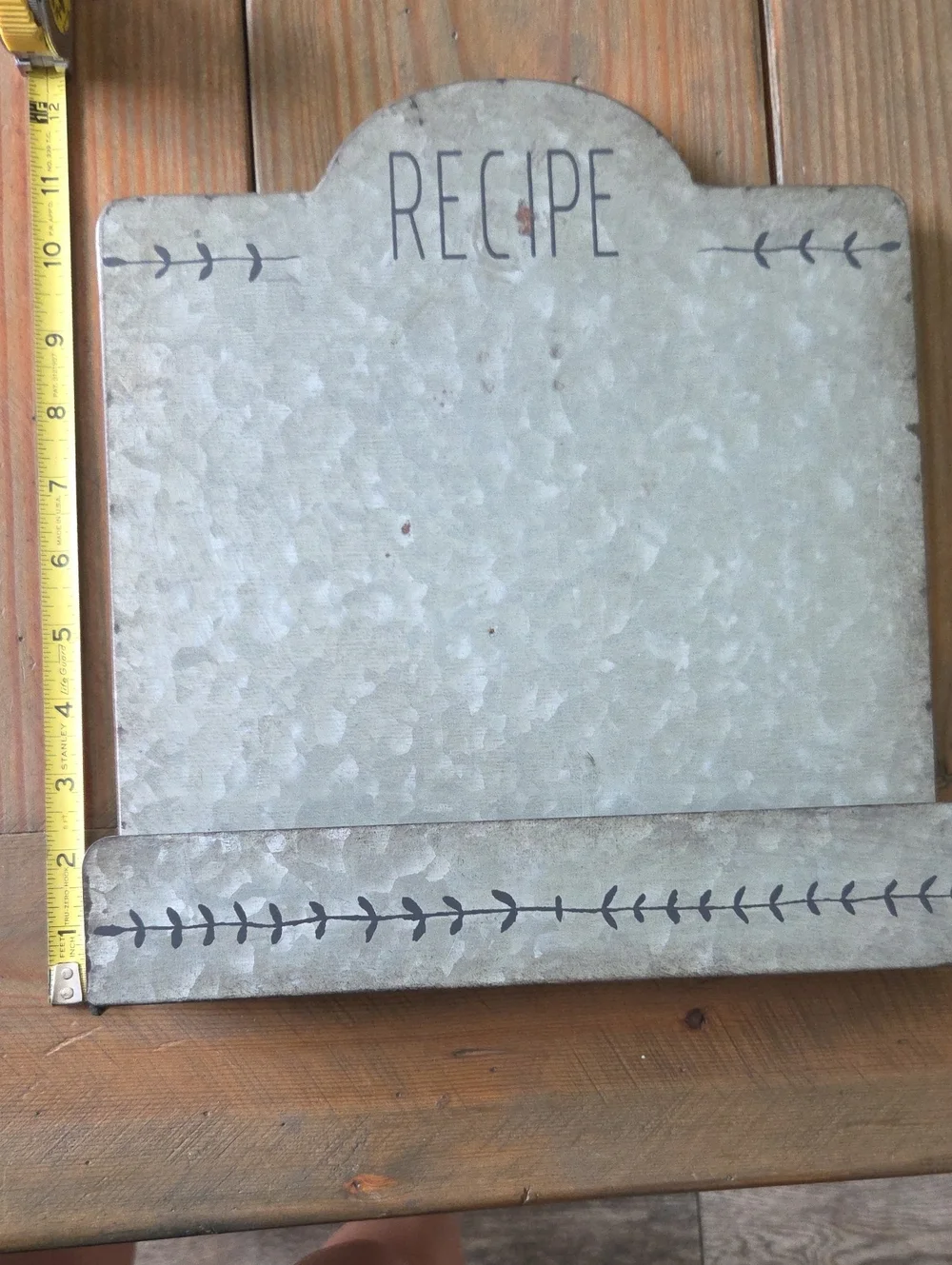 Rustic Industrial Farmhouse Style Metal Recipe Cookbook Stand Holder, LNWOT